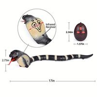 Juguetes de Broma de Halloween, Serpiente Cascabel Realista con Control Remoto Infrarrojo, Naja con Control IR