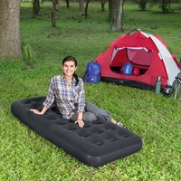 Lit d'air gonflable Sunshine Home à 24 bobines, lit d'air portable pour sol, lit d'air simple gonflable, matelas de camping en PVC, matelas d'air moderne pour l'extérieur