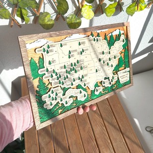 Rompecabezas Educativo Personalizado, Mapa de Viajes de los Parques Nacionales de EE. UU., Adorno de Madera para Colgar en la Pared, Decoración del Hogar - Product Image 3