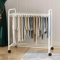 Chiffons de rangement pour la maison Séchoir à linge Support en métal noir Cintres pour pantalons et jupes