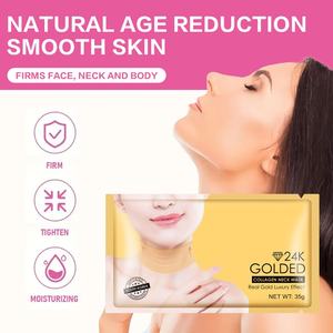 Factory Supply 24k Gold Collagen Lady's Cervical Membrane Neck <b>Mask</b> Neck Skin Care Sheet <b>Mask</b> - Product Image 2