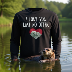 Love You Like No <b>Otter</b> Long Sleeve T-Shirt For Couples Friendship Anniversary <b>Gift</b> - Product Image 3