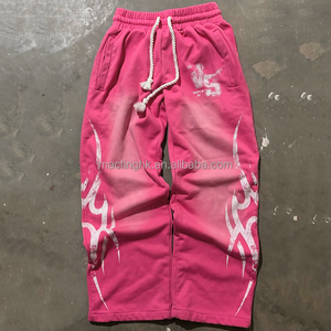 กางเกงจ็อกกิ้งลำลองผ้าฝ้ายหนานุ่มพิเศษ 100% ปิดเชือกผูกเอว พิมพ์ลายซิลค์สกรีน - Product Image 4