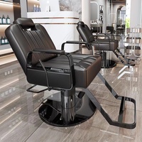Fauteuil de Barbier K Coiffure Inclinable Hydraulique Vintage Mobilier de Magasin Beauté Coupe Salon