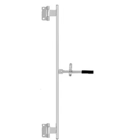 1143mm de Long remorque porte serrure poignée serrure zingué conteneur d'expédition porte serrure tige