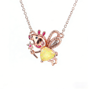 Collar de lujo ligero, collar <span class=keywords><strong>con</strong></span> colgante pequeño en forma de cerdito, <span class=keywords><strong>cadena</strong></span> tipo gargantilla delicada y sencilla para mujer, versátil y elegante. - Product Image 2