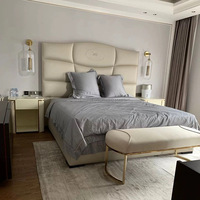 Foshan Lit double king-size au design moderne Ensemble de meubles de chambre à coucher italiens de luxe Vente en gros