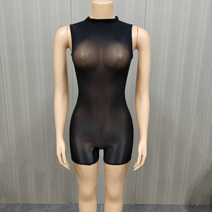 FF1478 <span class=keywords><strong>Combinaison</strong></span> <span class=keywords><strong>moulante</strong></span> sexy pour femme, super élastique, brillante, couleur unie, tenue de soirée, <span class=keywords><strong>combinaison</strong></span> une pièce <span class=keywords><strong>moulante</strong></span> - Product Image 4