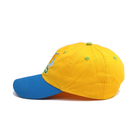 Topi Trucker Polyester Berkualitas Tinggi Bordir Grosir Desain Kustom Dua Warna 6 Panel Topi Pria Model Dad Cap BASEBALL CAP