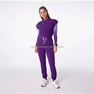 Mono de médico elástico de alta calidad para mujer, uniforme de una pieza de enfermería médica personalizada para SPA para Hospital de mascotas y clínica veterinaria - Product Image 1