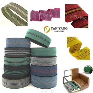 Yanyang sabuk sofa kain pelapis 5cm, sabuk sofa elastis 7cm warna hijau dapat disesuaikan, tali pengikat tepi, sabuk sofa kain pelapis