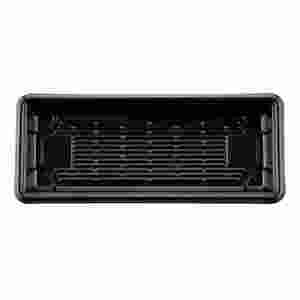 Plateau à sushi noir jetable durable avec boîtes en plastique à couvercle transparent pour usage alimentaire importé de Taiwan - Product Image 6