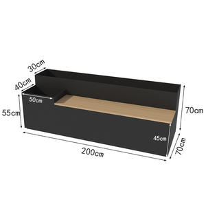 屋外錬鉄フラワートラフベンチ正方形の中庭植栽ボックス座席付き金属仕切りラック組み合わせ - Product Image 5