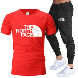 2025 Sommer Herren Top 100% modische reine Baumwolle Kurzärmlige lange Sport hose Streetwear 2-teiliges Set Herren bekleidung - Product Image 4