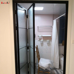 diseño de parrilla ultra <span class=keywords><strong>slim</strong></span> marco puertas plegables de aluminio plegable de la puerta de la ventana para cuarto de baño - Product Image 3