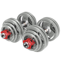 Ensemble d'haltères réglables pour hommes, fitness à domicile, robustes, 50 kg/100 lb, en fonte, pour ensemble de barres, ouverture 25 mm