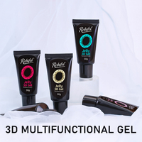 DIY 3D Nail Designs French Manicure Gel Wholesale Nail Art Uv Colored Soft 3D Multifunctional Gel Polish