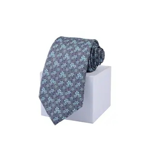 2024 mode Design luxe hommes 100% soie cravate imprimé à motifs soie affaires cravates avec Logo personnalisé