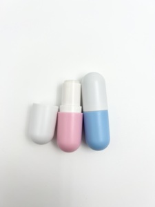 Dễ thương Mini Son môi Trắng ống chai nhựa Rỗng Mỹ phẩm bao bì Son dưỡng môi hộp đựng viên nang hình - Product Image 4