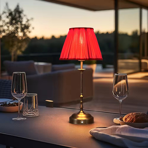 Lampe de table au design simple personnalisable, rechargeable, avec <span class=keywords><strong>abat</strong></span>-<span class=keywords><strong>jour</strong></span> en <span class=keywords><strong>tissu</strong></span>, fabrication de lampes de bureau, <span class=keywords><strong>abat</strong></span>-<span class=keywords><strong>jour</strong></span> <span class=keywords><strong>plissé</strong></span> décoratif nordique moderne - Product Image 6