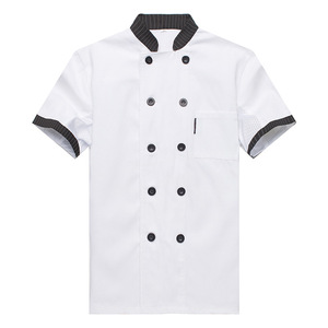Giacca <span class=keywords><strong>da</strong></span> <span class=keywords><strong>cuoco</strong></span> manica corta per cucina ristorante e Bar Hotel Cook abbigliamento <span class=keywords><strong>da</strong></span> lavoro uniforme per il personale del ristorante e del Bar - Product Image 5