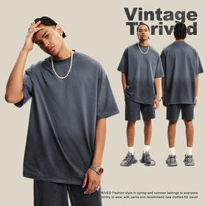 مخصص بالجملة للرجال Sorona Tech Mambo خط العنق الصغير تي شيرت مصنوع من العمر القذرة بأكمام قصيرة تيشيرتات للرجال - Product Image 4