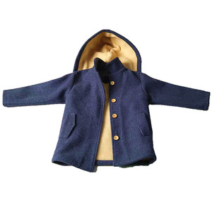 Vente en gros de blazer en cachemire fait main double face détachable <span class=keywords><strong>mouton</strong></span> à capuche Designer 100% pour bébé vestes en laine manteaux d'hiver pour filles - Product Image 1