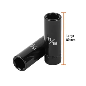 Clé à douille à chocs longue BOX 6 de 11/16 po, 6 points, entraînement 1/2 po, TRUPER - Product Image 3