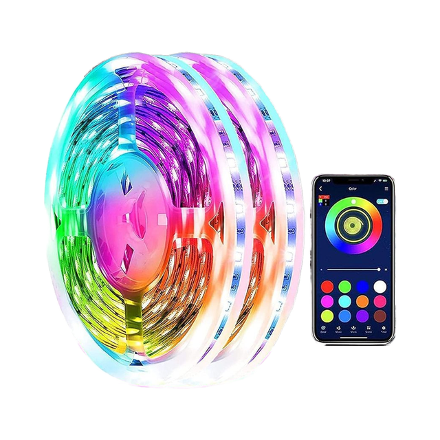 Led Lights Smart RGB Led Strip Lights with Remote APP Control Music Sync with Color Changing for Home Party Festival Decoration