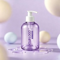 Bouteilles à pompe en plastique transparent, emballage cosmétique, conteneur pour lotion, shampoing, soins de la peau, logo personnalisé