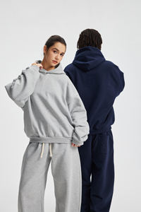 Sweat à capuche épais de haute qualité 430 g/m² personnalisé, doublé polaire, avec broderie en relief, style streetwear - Product Image 4