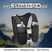 Gilet de course léger en néoprène pour la randonnée et le cyclisme, avec porte-téléphone, poche pour bouteille d'eau, hydratation USB, pour sports de plein air