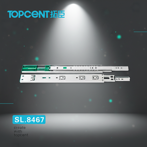 Rieles deslizantes <span class=keywords><strong>para</strong></span> <span class=keywords><strong>cajones</strong></span> con rodamientos de bolas extraíbles, guías telescópicas de triple extensión <span class=keywords><strong>para</strong></span> cajas de almacenamiento y muebles - Product Image 3