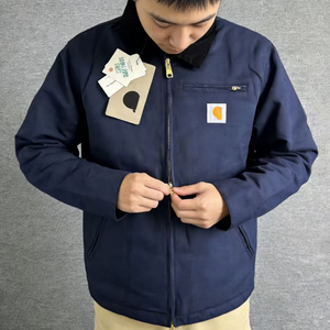 <span class=keywords><strong>Ropa</strong></span> de trabajo para hombre, nueva chaqueta de primavera y otoño, tops sencillos a juego, <span class=keywords><strong>ropa</strong></span> de color liso con solapa y cremallera. - Product Image 3