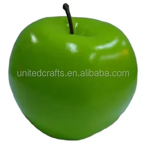 Manzana Artificial de gran tamaño, decoración de plástico, verde, para fruta, manzana falsa