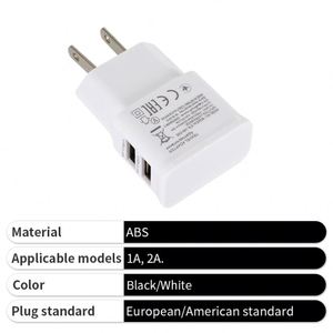 Custom Logo <b>Plug</b> Converter Portable Plastic US Socket Dual <b>USB</b> Travel <b>Plug</b> Adaptor for Mobile - Product Image 4