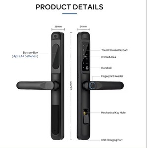 Hot Selling Tuya APP Digital <strong>Smart</strong> Wood Door Lock WiFi Network Aluminum Door Unlock with Fingerprint RFID IC Card &amp; <strong>Code</strong> <strong>Reader</strong> - Product Image 5