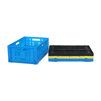 Caisses de stockage pliables en plastique de haute qualité Panier de fruits et légumes Caisse de transport d'oeufs pliable en plastique