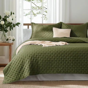 Juego de edredón de diseño de diamante 600TC, ligero, ecológico, 3 uds., funda de almohada de poliéster acolchado ultrasónico, al por mayor - Product Image 6