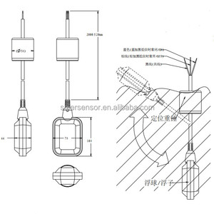 Pp प्लास्टिक 220v फ्लोट स्विच इलेक्ट्रिक नियंत्रक सबमर्सिबल पंप के लिए 2 मीटर केबल लंबाई स्तर नियंत्रण फ्लोट स्विच - Product Image 6