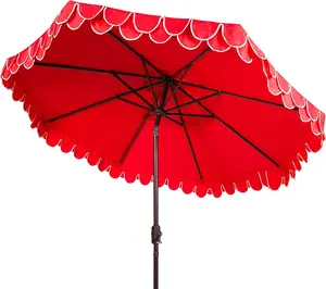 Iris coleção ao ar livre vermelho, linha de inclinação automática preto e branco 9 polegadas guarda-chuva