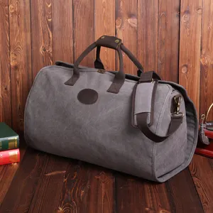 Venda imperdível bolsa de lona personalizada para roupas e ternos, mochila de viagem à prova d'água vintage