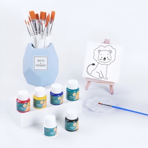 Gardez le sourire Non toxique 6 couleurs artiste <span class=keywords><strong>Gouache</strong></span> couleur <span class=keywords><strong>peinture</strong></span> ensemble pour débutants enfants papier <span class=keywords><strong>peinture</strong></span> - Product Image 2