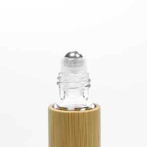 Sang Trọng Rõ Ràng Rỗng Mini Cuộn Trên Tinh Dầu Chai 10Ml Thủy Tinh Con Lăn Lọ Với Nắp Tre - Product Image 4