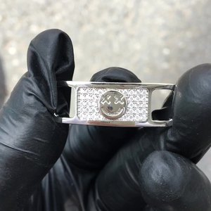 Boucle <span class=keywords><strong>femme</strong></span> en or véritable, fait sur mesure, de haute qualité, laiton en zircon plaqué argent, momanite <span class=keywords><strong>AF1</strong></span> - Product Image 3