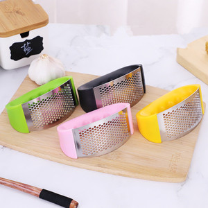 Stainless Steel Garlic Press Manual Garlic Mincer Chopping Garlic <b>Tools</b> Kitchen Gadgets <b>Tools</b> Curve <b>Fruit</b> <b>Vegetable</b> Cooking - Product Image 5