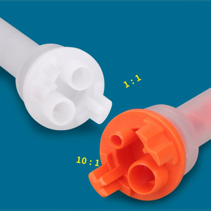 Mezclador estático de plástico desechable 10:1 y 1:1 Base de sellado de chips en espiral Dos adhesivos Dispensador de pegamento epoxi boquilla mezcladora - Product Image 3