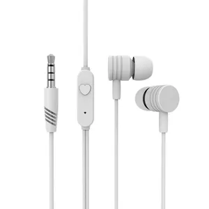 Promosyon 3.5mm stereo kablolu kulak içi kulaklık 10mm hoparlör handsfree spor Iphone kulaklığı/Samsung/Huawei kullanımı