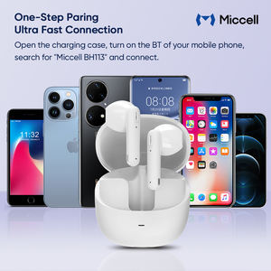 Écouteurs sans fil Miccell BH113 BT 5.3 JL LED avec pilote de 13 mm, longue durée de vie, étanches IPX5, contrôle tactile, semi-intra-auriculaires pour le <span class=keywords><strong>sport</strong></span> - Product Image 1