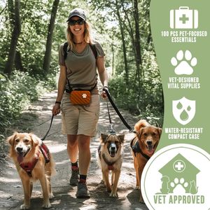 Draagbare EHBO-<span class=keywords><strong>kit</strong></span> voor huisdieren, complete noodhulpverleningsset, opbergtas voor honden & katten, voor thuis, reizen en trauma. - Product Image 4